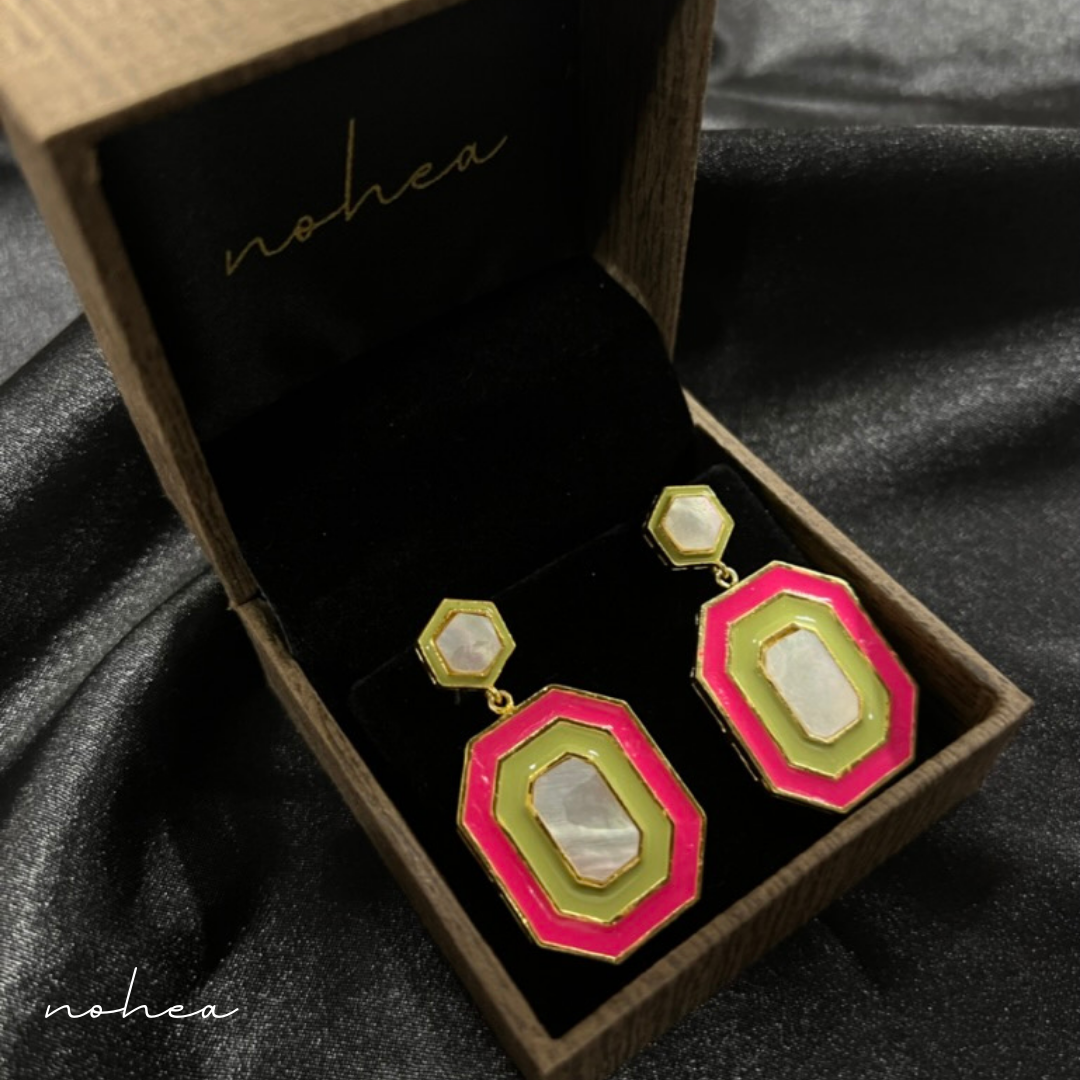 Sugar Plum Enamel Drop Earrings