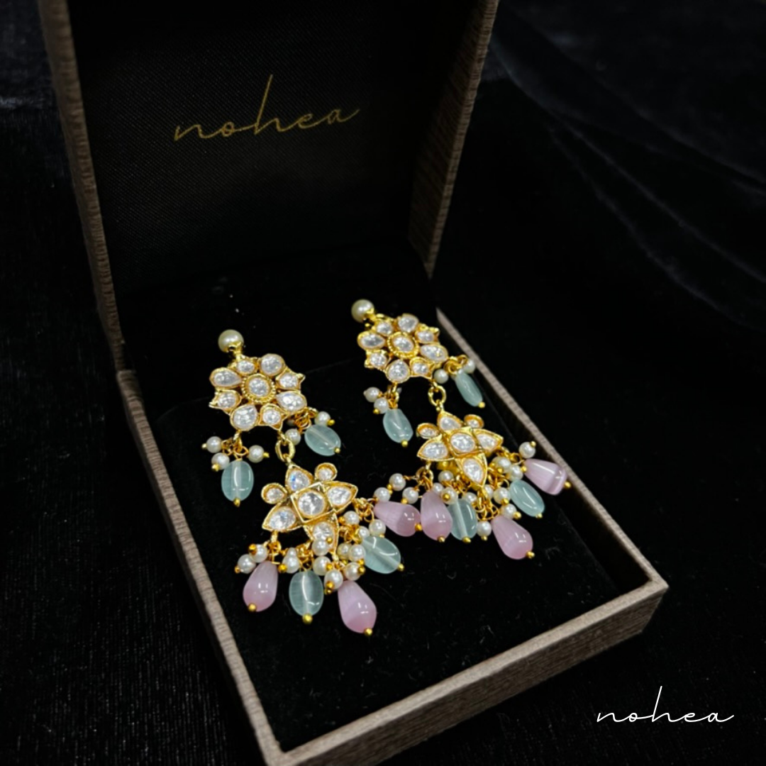 Helie Blossom Kundan Earrings