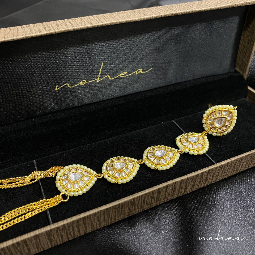 Parina Kundan Bracelet with Ring