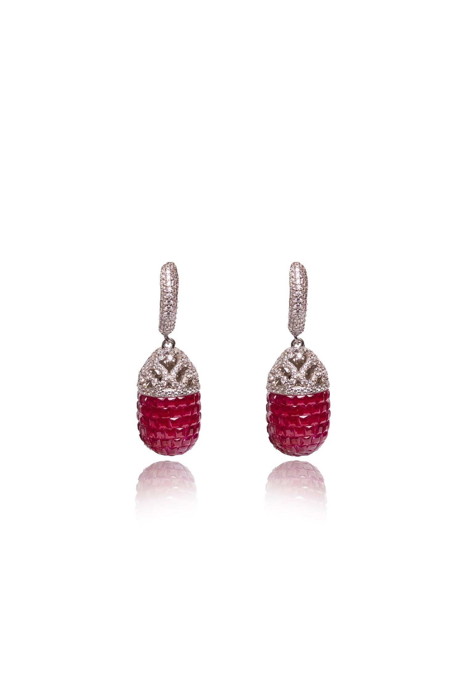 Ruby Drop Earrings - Main Image