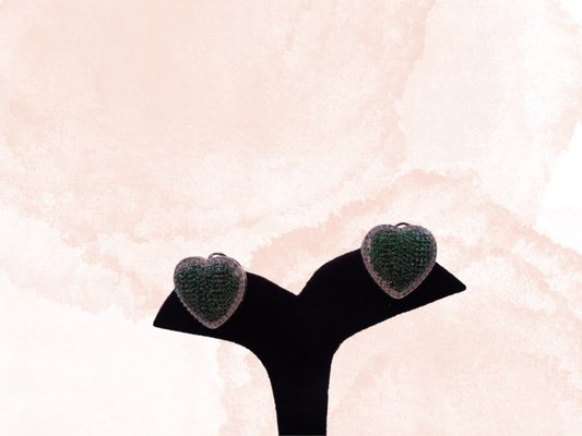 Emerald Love Studs