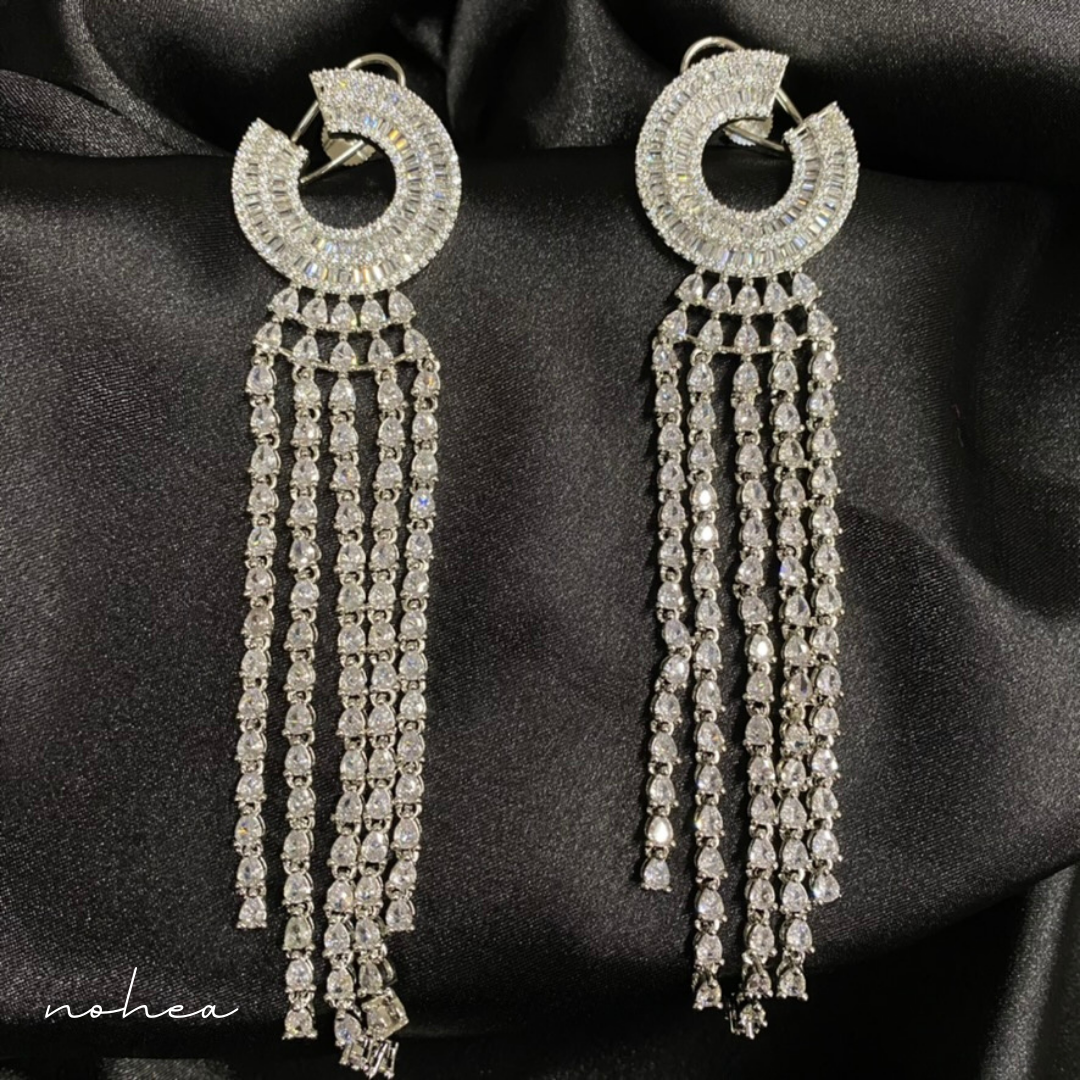 Genevieve Zirconia Dangler Earrings