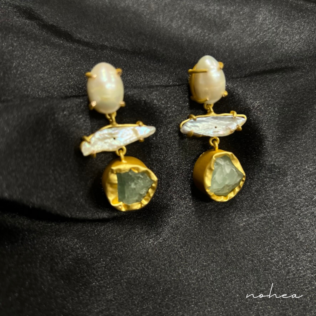 Argus Druzy Stone Drop Earrings