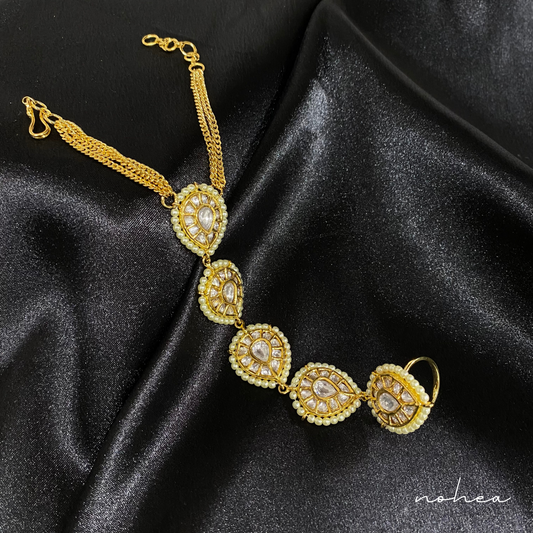 Parina Kundan Bracelet with Ring